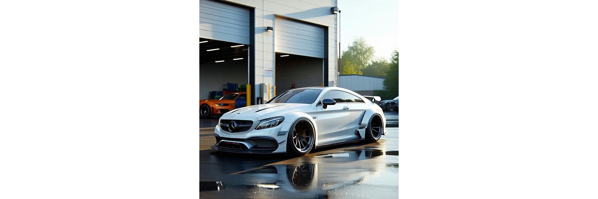 Glossy detailed car outside Sterling Auto Detailers in Birmingham