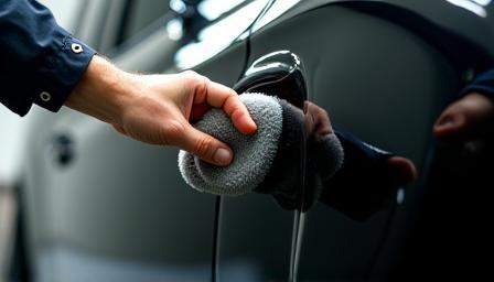 Applying ceramic coating to vehicle surface